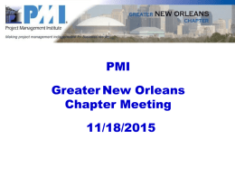 pmi gno chapter business - PMI Greater New Orleans