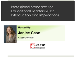 Professional Standards for Educational Leaders 2015
