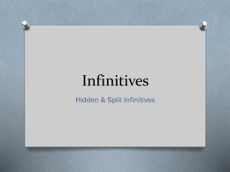 Hidden-Split-Infinitives