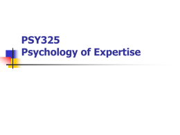 The psychology of expertise