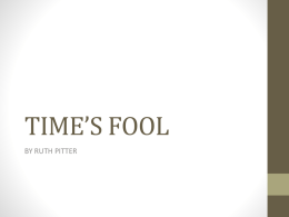 and “time`s fool”