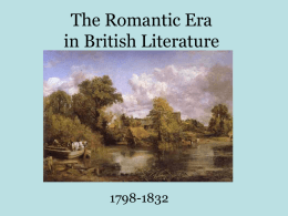 The Romantic Period in British Literature