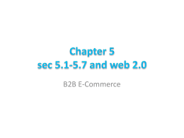 Concepts, Characteristics, and Models of B2B E-Commerce