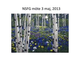 Mötesanteckningar 5 maj