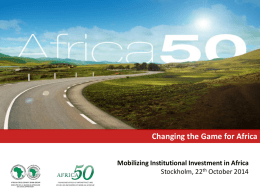Africa50 Overview ppt