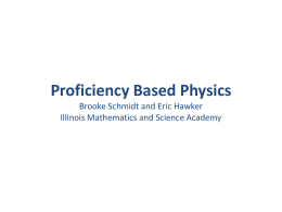 Session E-1: Self-Paced Proficiency Based Physics