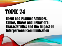 Topic 74: Risk Tolerance