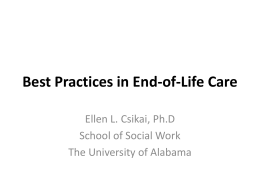 Best Practices in End-of-Life Care - National Association of Social