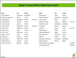Upper Oconee Council Members - Upper Oconee Regional Water
