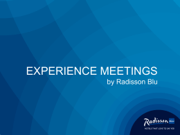 Radisson Blu Hotels Experience Meetings