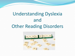 Definition of Dyslexia according to the National Institute of Child