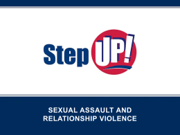 Sexual Assault and Relationship Abuse PPTX