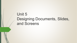 Unit 5 PP Designing Documents