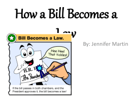How a Bill Becomes a Law - JenniferMartinPortfolio
