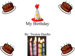My Birthday - TrestonHardin