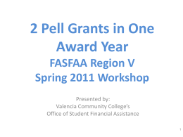 2 Scheduled Awards - Florida Association of Student Financial Aid
