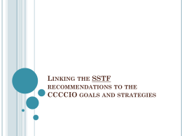 SSTF Linked with CCCCIO Goals