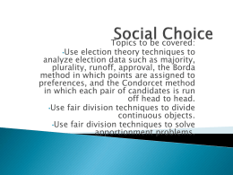 Social choice overview