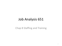 Chap 8 Staffing and Training