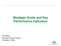 Creating Key Performance Indicators - Financial Services