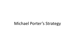 Michael Porter*s Strategy
