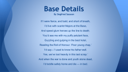 Base Details By Siegfried Sassoon