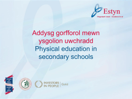 To improve standards of physical education at key stage 3