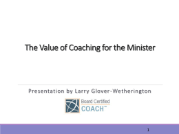 Value of Coaching for Ministers