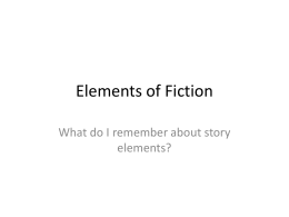 notes on elements of fiction