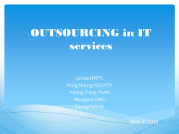 OUTSOURCING in IT services