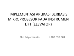 implementasi aplikasi berbasis mikroprosesor pada instrumen lift