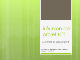 PowerPoint de la Réunion - Projet Résolution EPF 2016