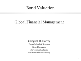 Bond Valuation - Duke University