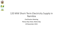 120 MW Short-Term Electricity Supply in Namibia