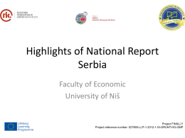 SOCIO-ECONOMIC POSITION OF ROMA IN SERBIA