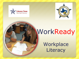 WorkReady PowerPoint - South Texas Literacy Coalition