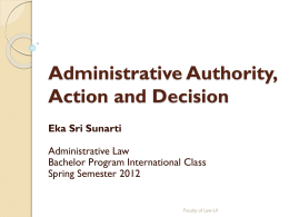 Administrative Action and Decision