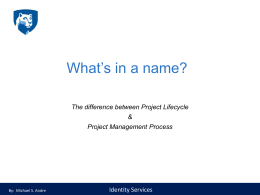 What`s In a Name: The Difference Between Project