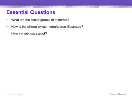 Mineral Groups