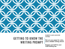 Getting to know the writing prompt