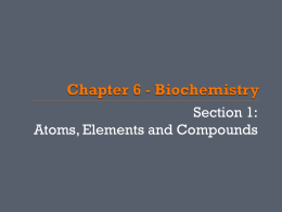 Chapter 2 - Chemistry