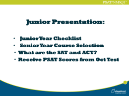 PSAT Junior Classroom PowerPoint