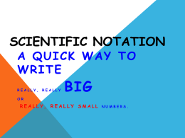SCIENTIFIC NOTATION powerpoint