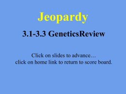 genetics jeopardy - Mahtomedi Middle School