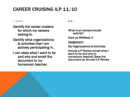 Career Cruising ILP 11/10