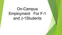 Employment Options For F1 Students