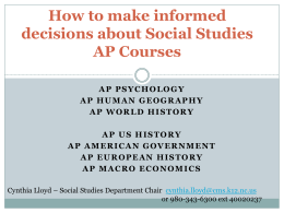 What do I need to know about AP Social Studies courses?