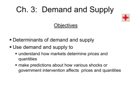 3: Demand and Supply