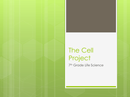 The Cell Project - Mrs. Musto 7th Grade Life Science