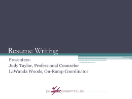 Resume Writing